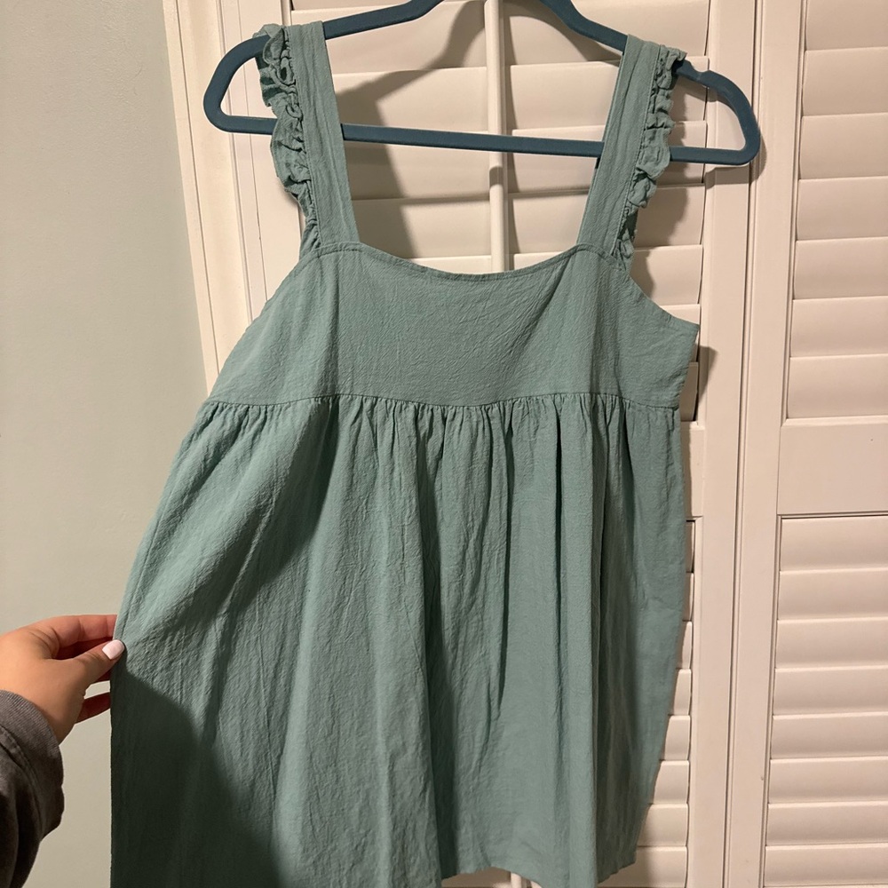 Women's Green Sleeveless mini dress